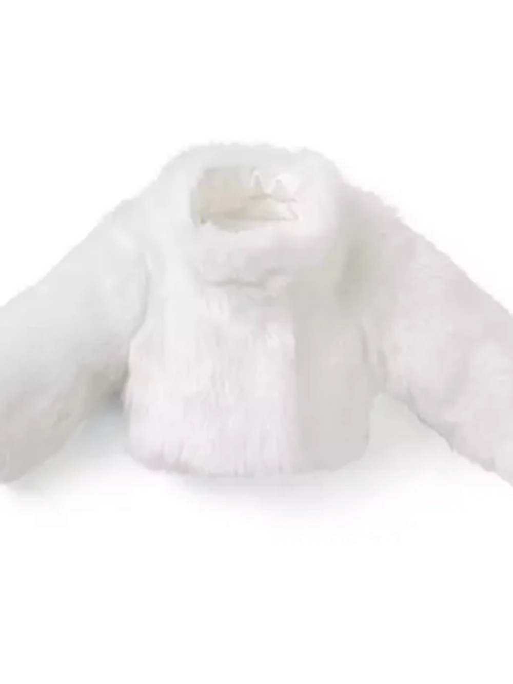 NWT American Girl x Janie and Jack White Snow Faux Fur Doll Coat